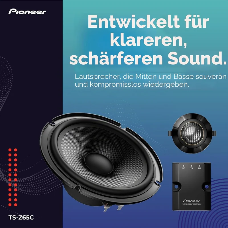 Pioneer TS-Z65C 2-Wege Komponenten Lautsprechersystem 17 cm 6.7", 6.7"