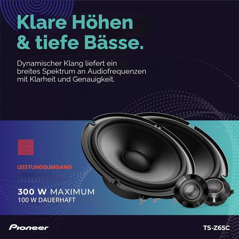 Pioneer TS-Z65C 2-Wege Komponenten Lautsprechersystem 17 cm 6.7", 6.7"
