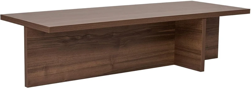 Stilvoller Couchtisch in Walnuss, 120 x 30 x 45 cm | 100% melaminbeschichtete Spanplatte, 25 mm dick