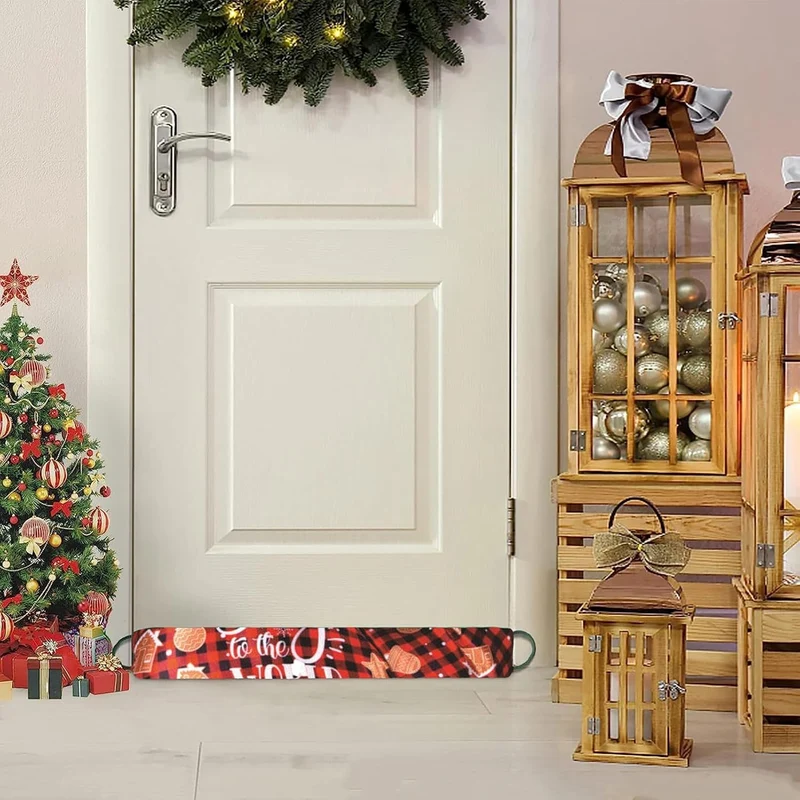 Weihnachts-Tür-Zugluftstopper, Untertür-Zugluftstopper | 32-Zoll-Tür-Zugluftblocker mit Weihnachtsmo