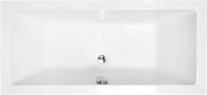 KOLMAN Badewanne QUADRO Rechteck 165x75 ohne Verkleidung, Ablaufgarnitur und Füssen Komplettset 3in1