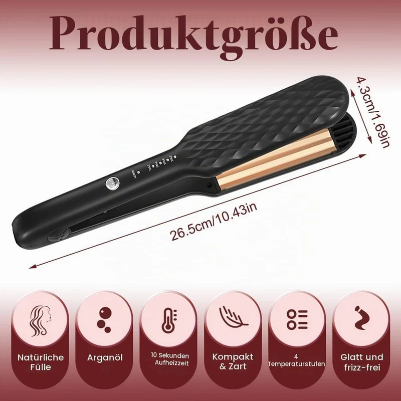 NAVESO Kreppeisen für die Haare, Crepe Eisen Haare, 35W Welleneisen für Haare, Kreppeisen Haare mit