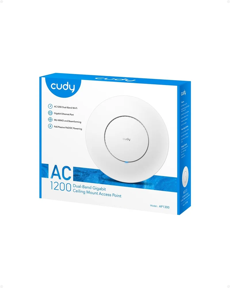 Cudy AC1200 Gigabit Wireless Access Point, Gigabit RJ45, Business-WLAN-Lösung mit Mesh-Unterstützung