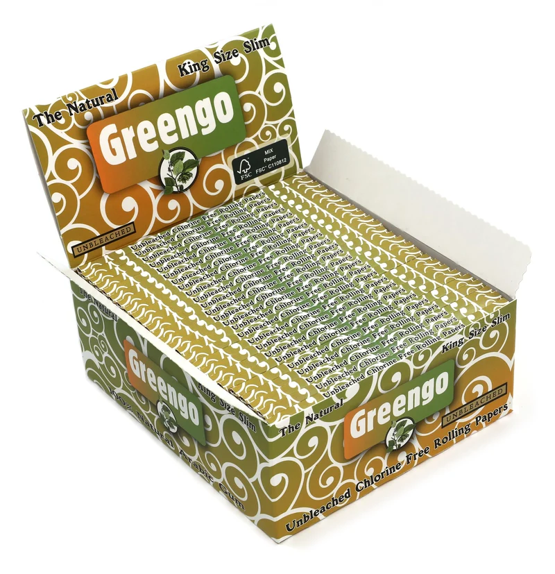 greengo Zigarettenpapier, dünn, Kingsize, 50 Stück pro Schachtel