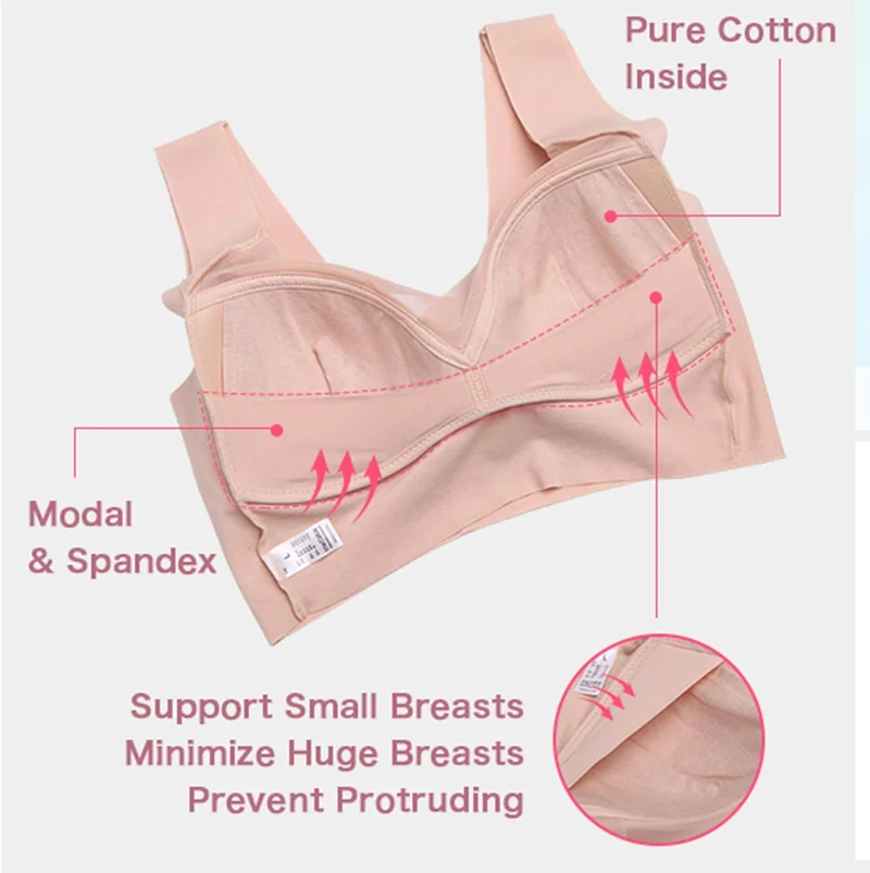 WOWENY Damen Komfort BHS Ohne Bügel Zero Feel Bralette für Frauen, Weich und Bequem T Shirt Schlaf B