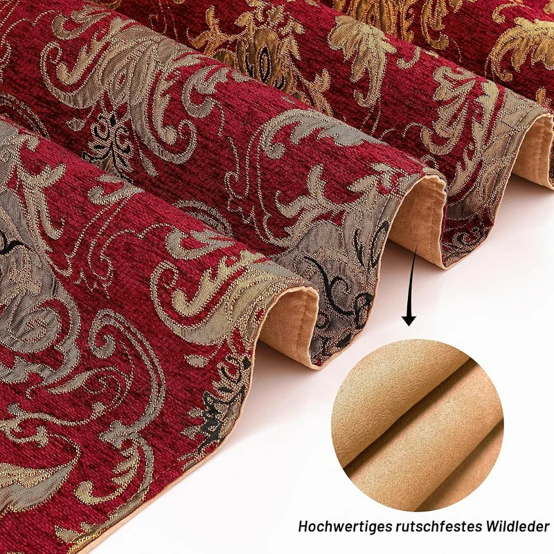 Tischläufer mit Quasten, Jacquard Tischdecke für Esstisch Urlaub Party Wohnzimmer Dekoration (33x228