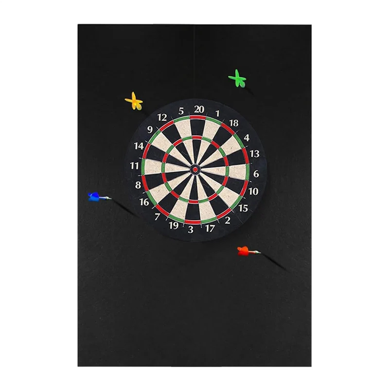 Dartboard Wandschutz - Dart Rückwand | Abnehmbarer Schwarzer Matten Schutz Für Spielzimmer Garage Zu
