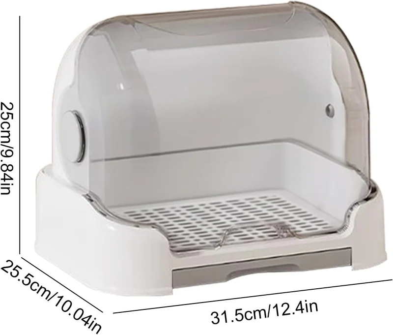 Baby-Flaschen-Organizer, grosse Aufbewahrungsbox mit Abtropfgestell für Babyflasche, tragbarer Kinde