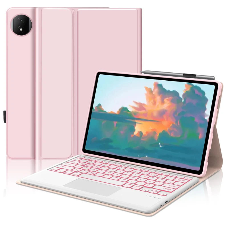 FOGARI Tastatur Hülle für Honor Magic Pad 2 Tablet 12,3 Zoll, Multi Touch Trackpad, 7 Farben Beleuch