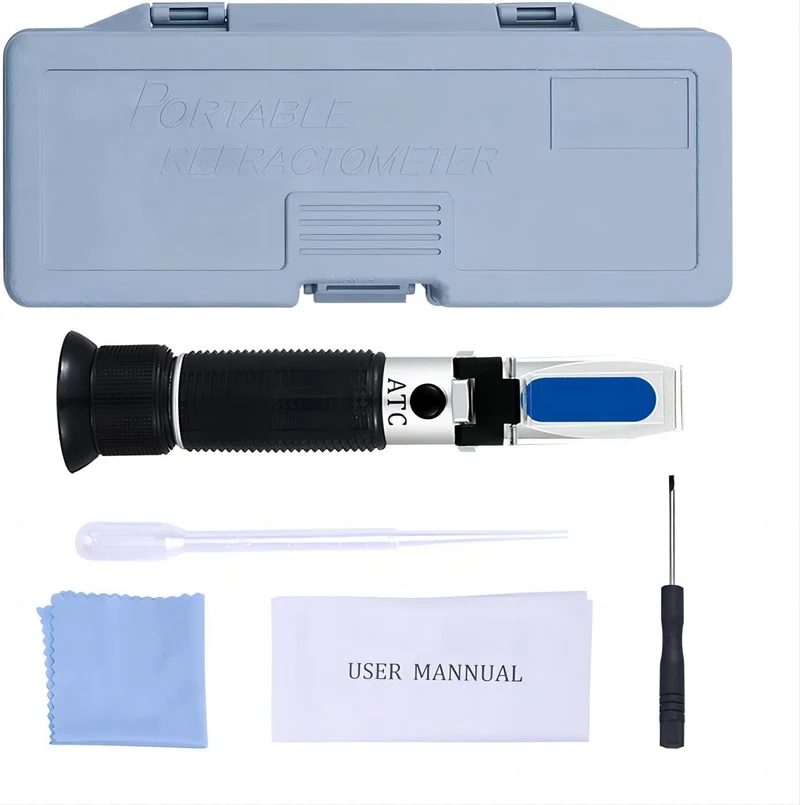 Winegrower Refractometer, 0-32 Brix, 0-140 Oechsle, 0-27 KMW, Automatische Temperaturkompensation (A