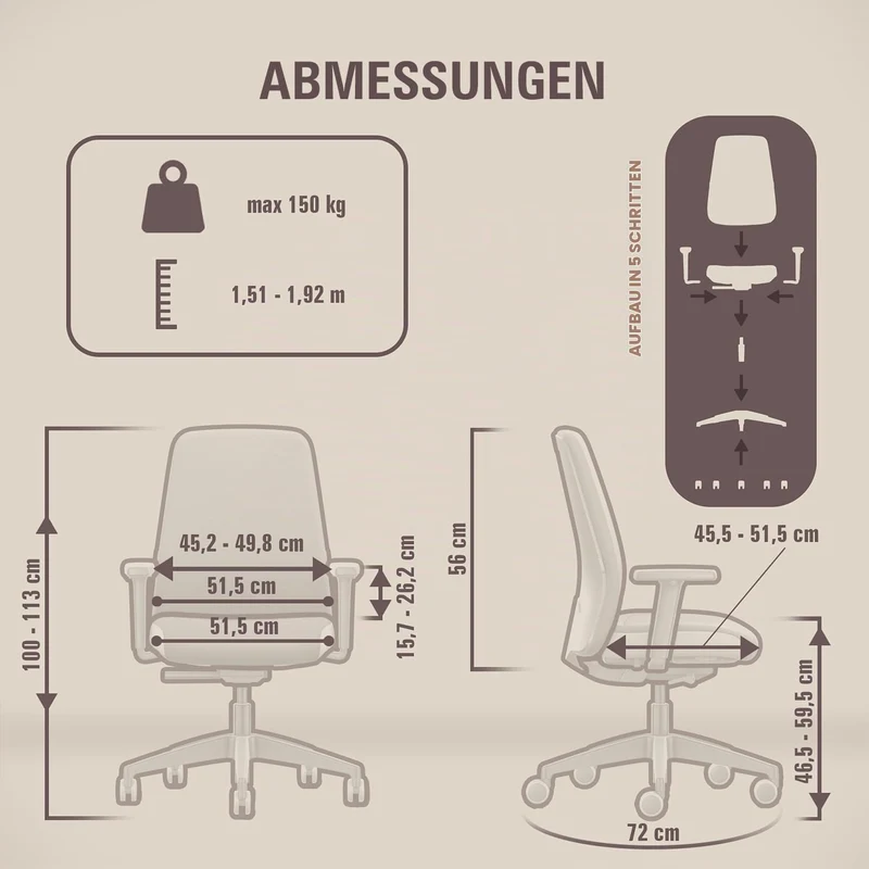 Interstuhl Style Soft Ergonomischer Bürostuhl – Gepolsterter Schreibtischstuhl mit Automatik-Mechani