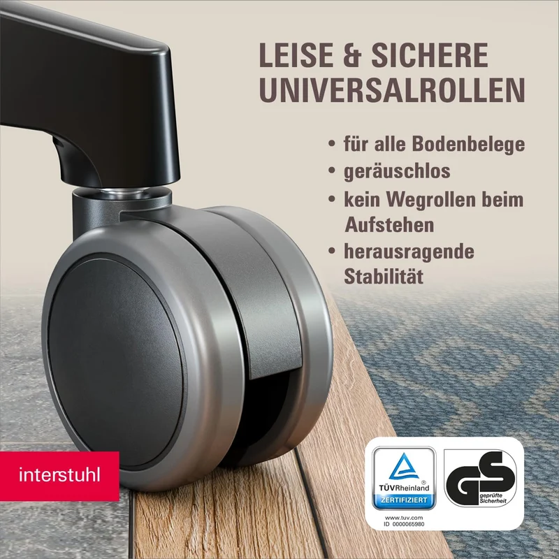 Interstuhl Style Soft Ergonomischer Bürostuhl – Gepolsterter Schreibtischstuhl mit Automatik-Mechani
