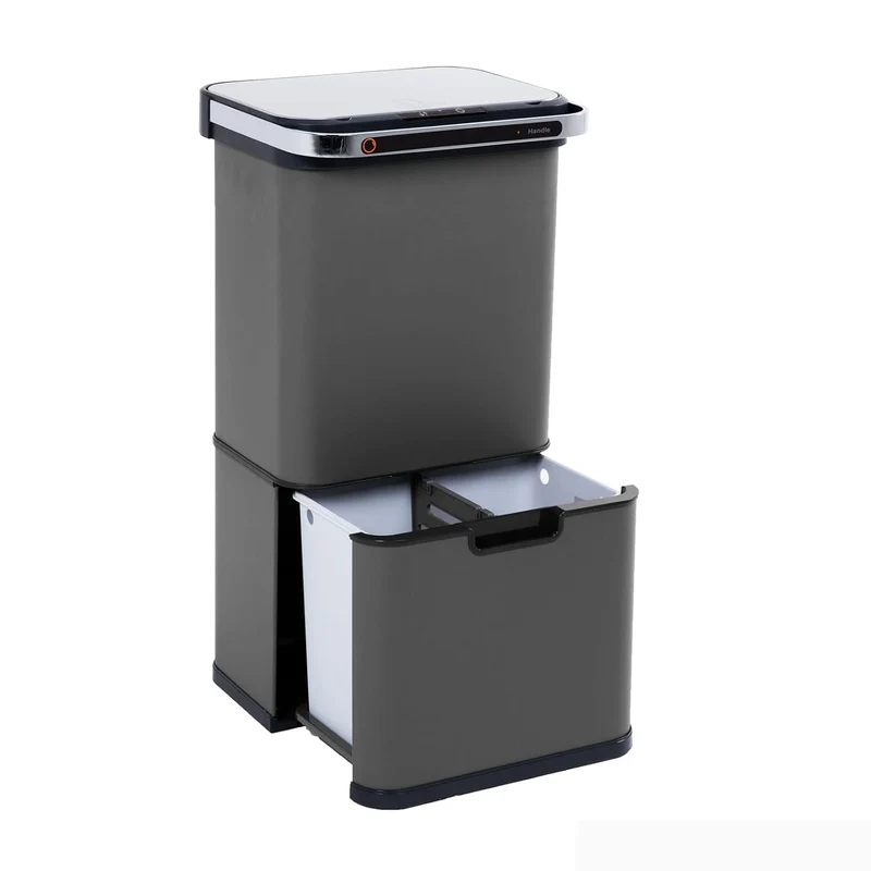 SVITA Sensor-Mülleimer 60L Aktivkohle- und Selbstreinigungs-Funktion Grau, Grau