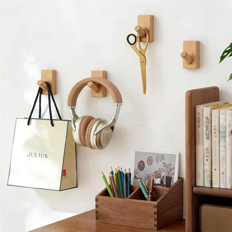 HomeDo Wandhaken, Hutständer, Kleiderhaken aus Holz, Wandmontage, dekorative Haken, einzelner Organi
