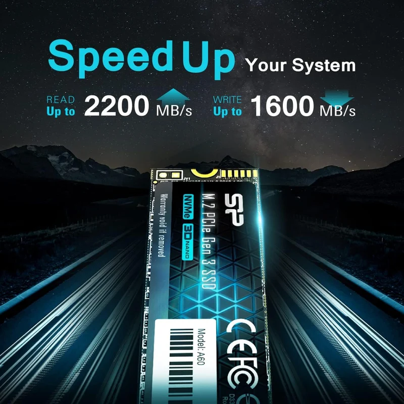 Silicon Power PCIe Gen 3x4 & A55 PCIe A60 2 TB 2TB Schwarz, 2TB Schwarz