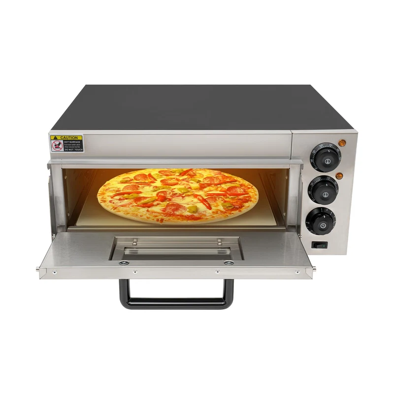2KW Elektrisch Pizza-Backofen Pizza Ofen Tragbar Multifunktionell Pizza Backofen Einstellbar Ober &