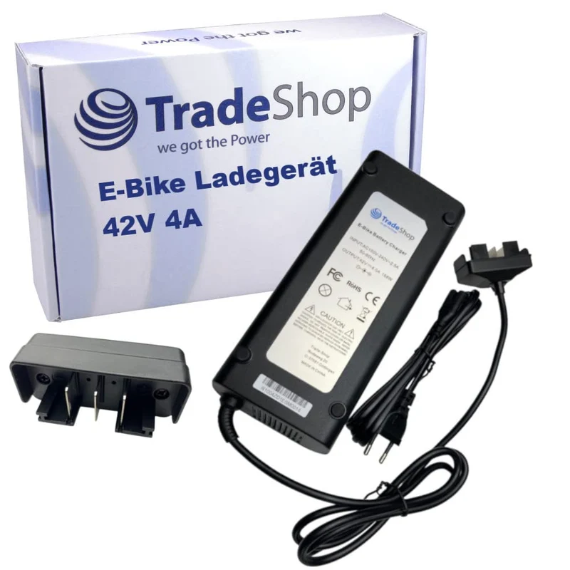 Trade-Shop Netzteil Ladegerät Ladekabel 42V 4A kompatibel mit Bosch Classic Line/Classic+ Line 36V E