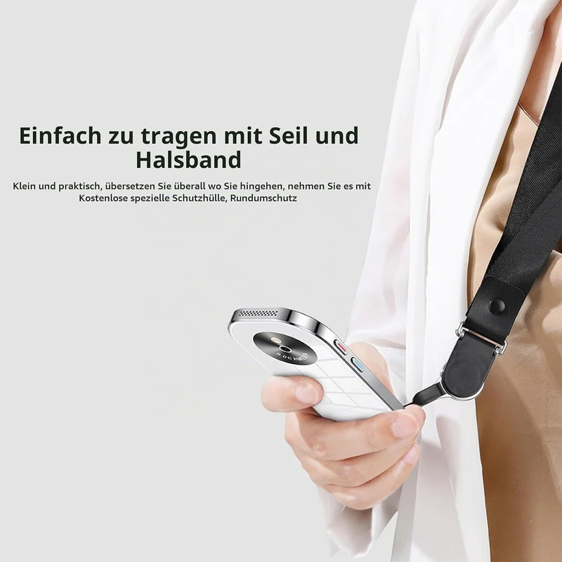 Bisofice D6 Übersetzer Sprachübersetzer Gerät, Übersetzer mit sprachausgabe, ChatGpt AI, 144 Sprache