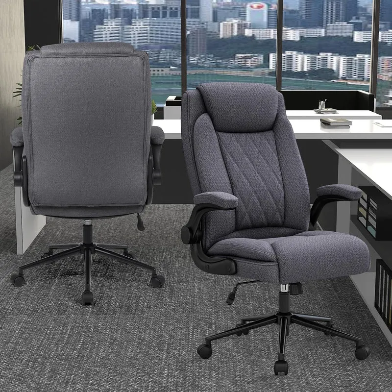 Youhauchair Bürostuhl Ergonomisch, Dunkelgrau | Ergonomisches Design, Hoher Rückenlehne, maximale