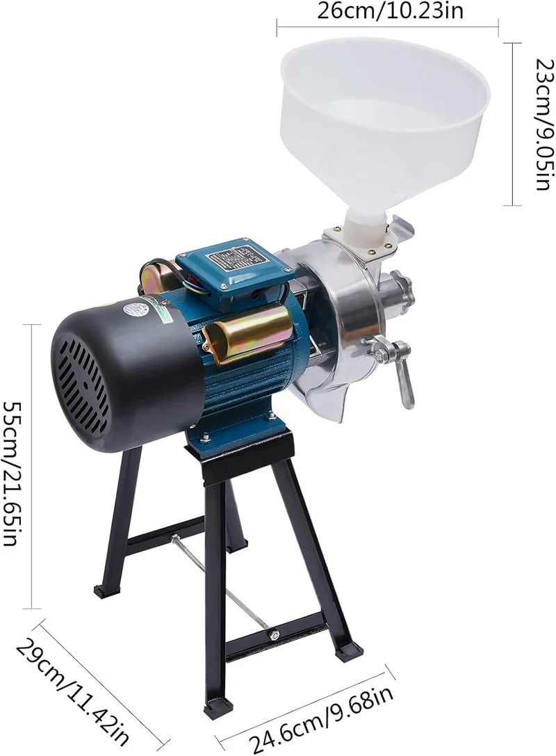 2200W Malzmühle Maismühle Elektrisch Getreidemühle Gewürze Mühlen zum Nass- und Trockenschleifen Mul