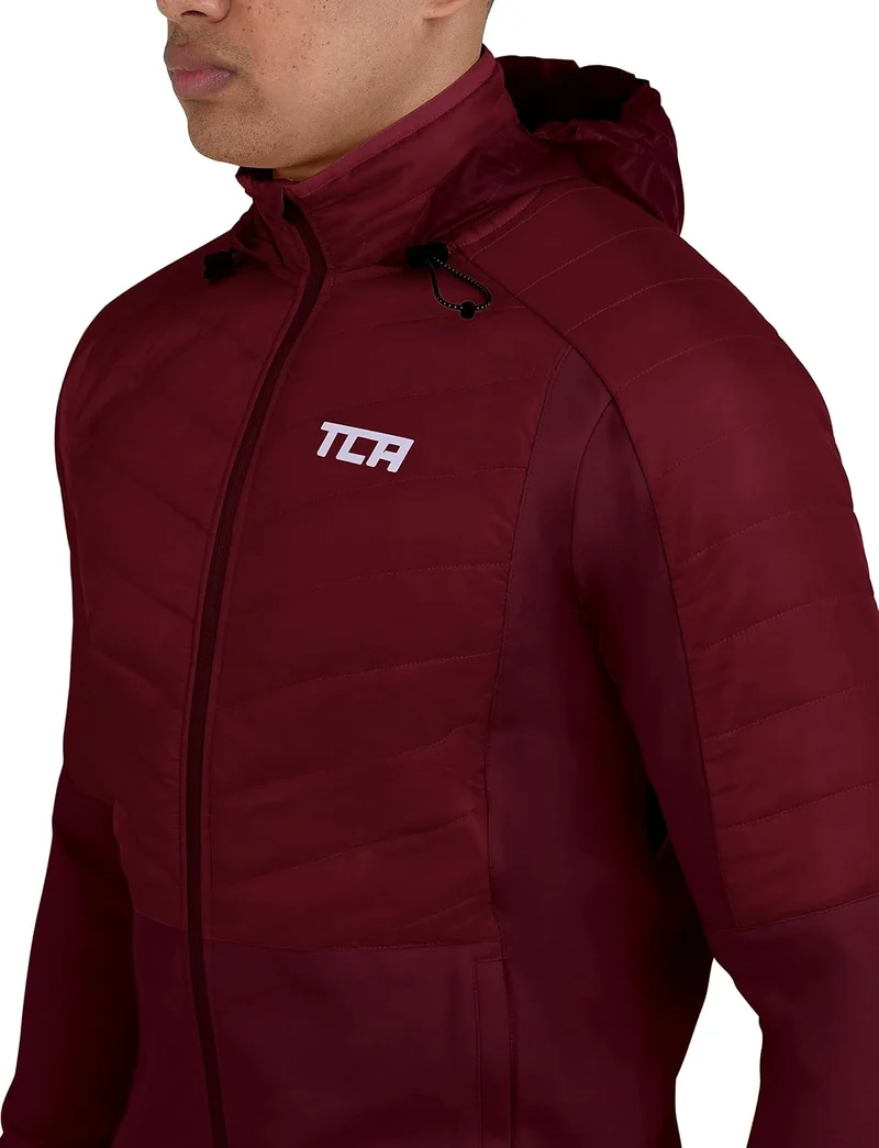 TCA Herren Excel Runner ganzjährige, leichte, wasserabweisende verstaubare Laufjacke L Cabernet, L C