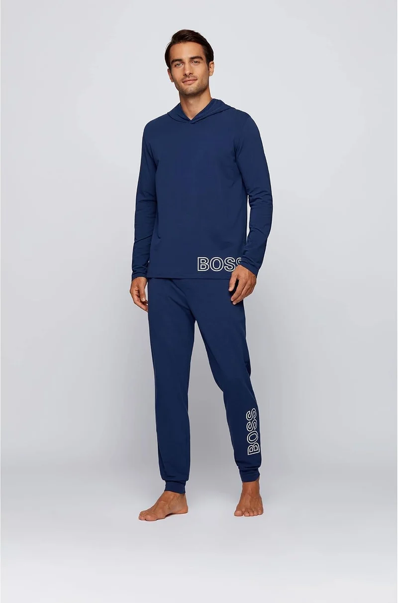 BOSS Hugo Herren Kapuzensweatshirt Freizeitshirt Identity LS-Shirt XXL Medium Blue424, XXL Medium Bl