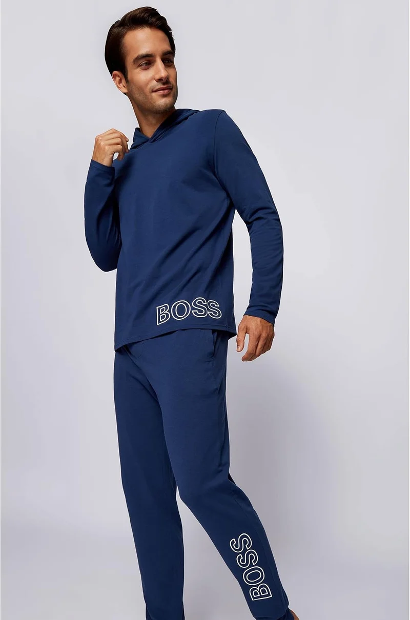 BOSS Hugo Herren Kapuzensweatshirt Freizeitshirt Identity LS-Shirt XXL Medium Blue424, XXL Medium Bl