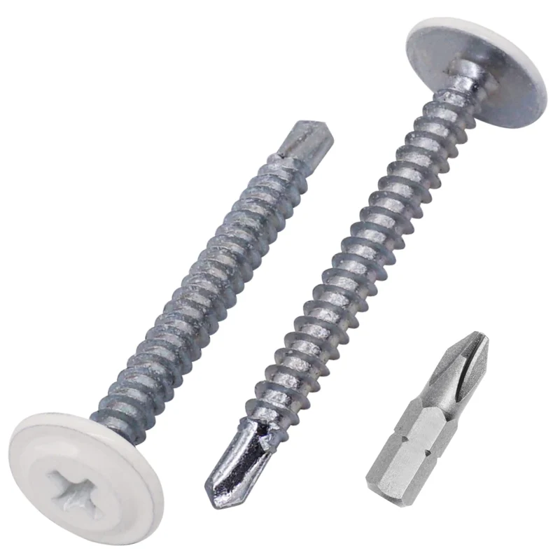 SKIR'CO (300 Stück) Lackierte selbstbohrende Schrauben 4,2 x 40 mm, Blechschraube, PH modifizierter