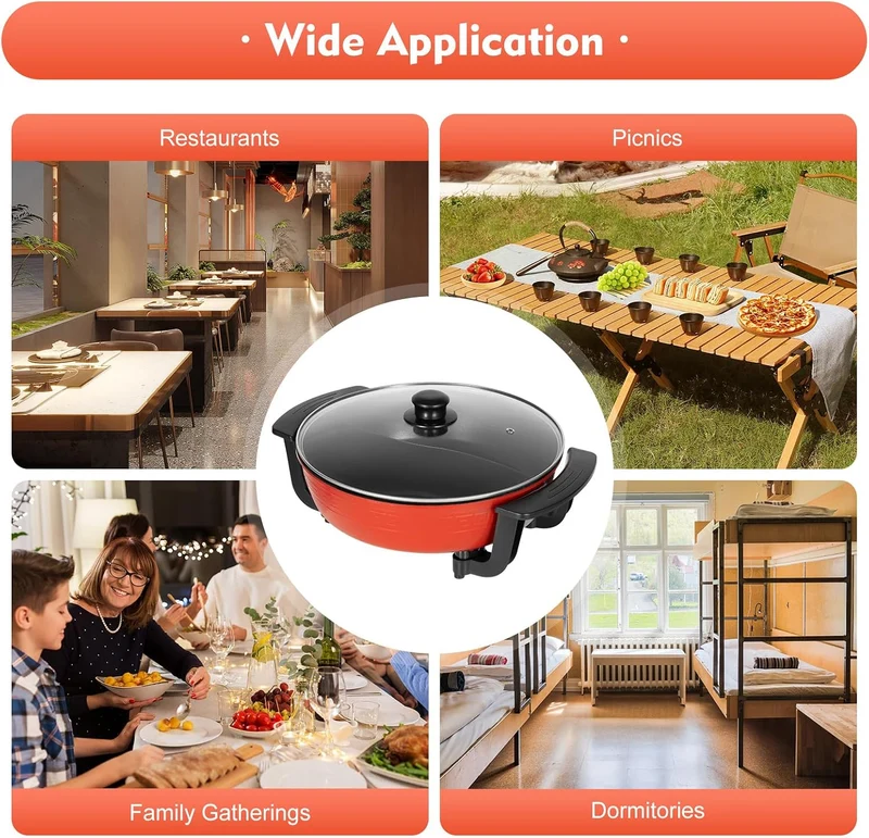 Shabu Hot Pot Elektrische Feuertopf Kochtopf 6L Heisser Topf Yin Yang Hotpot MultifunktionalePfanne
