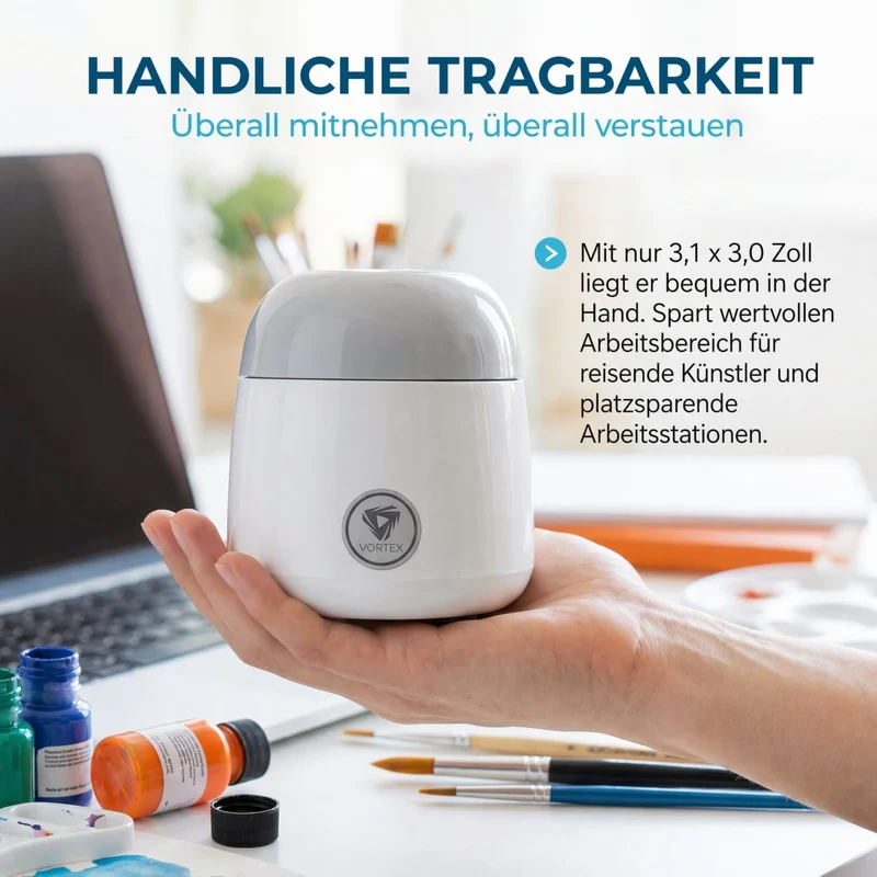 7600 U/min Mini-Vortex-Mischer und Farbrüttler, USB-C-betriebener Labor-Vortex-Rüttler mit Touch-Fun