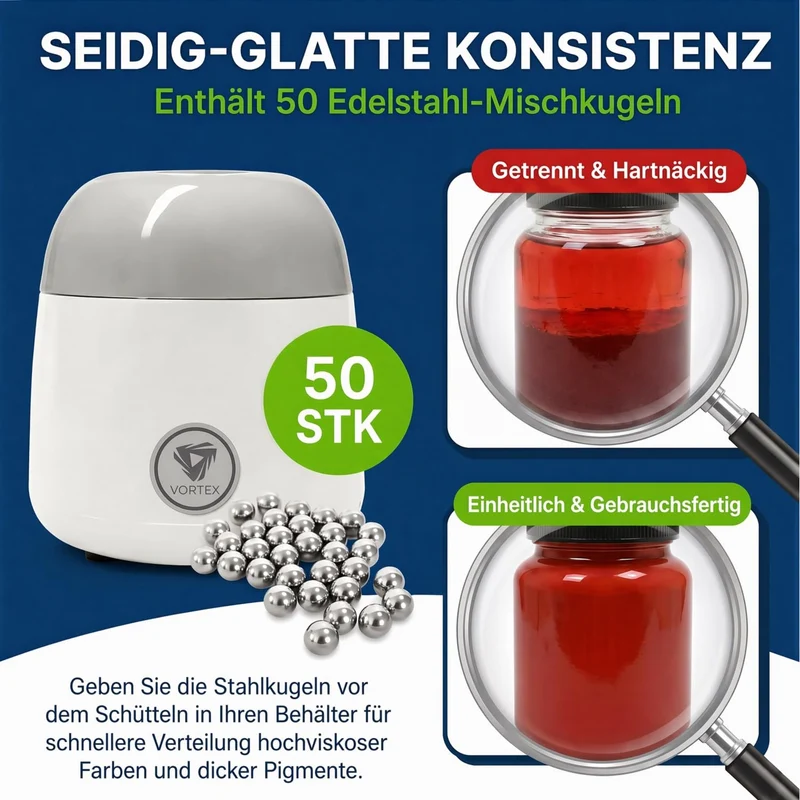 7600 U/min Mini-Vortex-Mischer und Farbrüttler, USB-C-betriebener Labor-Vortex-Rüttler mit Touch-Fun