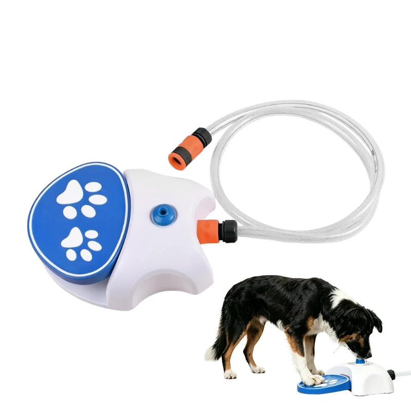 Wasserbrunnenspielzeug für Hunde, mit 162 cm langem Schlauch, interaktiver Spender, Hunde-Wasserspri