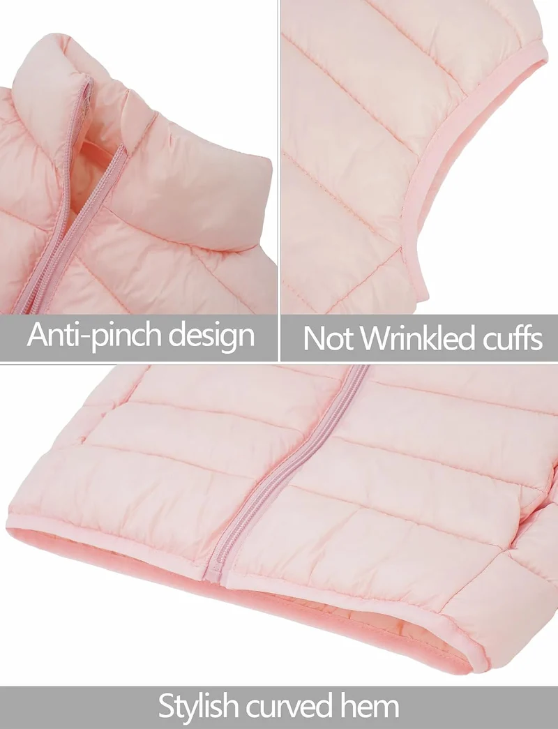 Happy Cherry Kinder Winterweste Gefütterte Stehkragen Weste Winddicht Ärmellose Jacke Baby Warme Ste