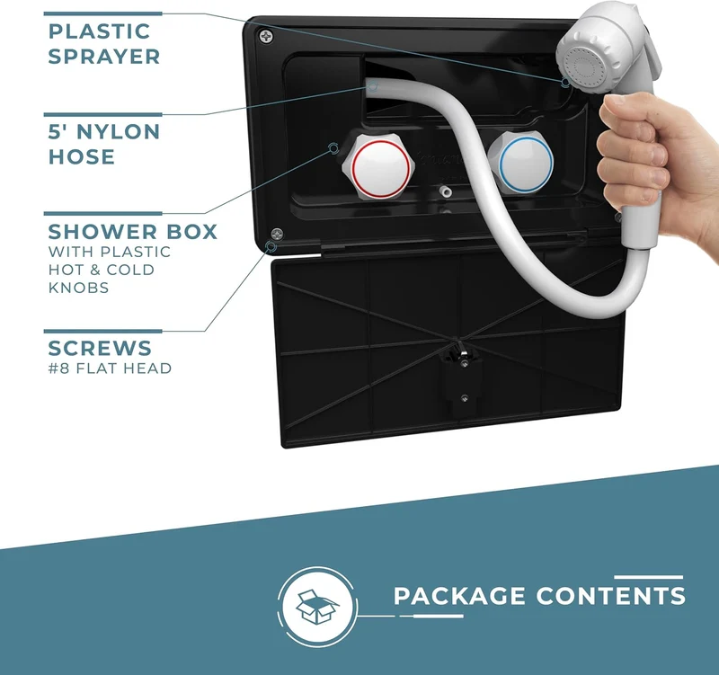 Manufacturers' Select ITC Fontana Duschkasten-Kit Wasserhahn mit Duschkopf Komplette Montage – Schwa