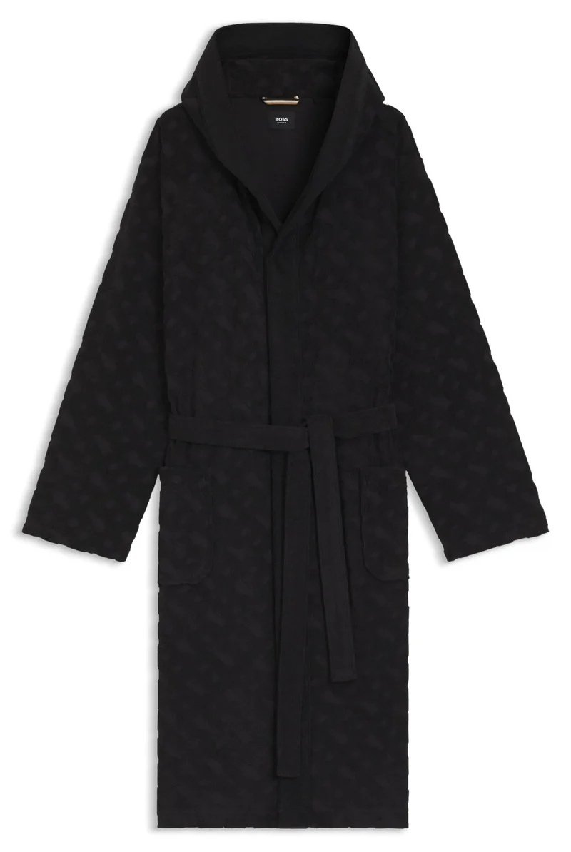 BOSS Herren Fashion Robe Dressing_Gown S Schwarz, S Schwarz