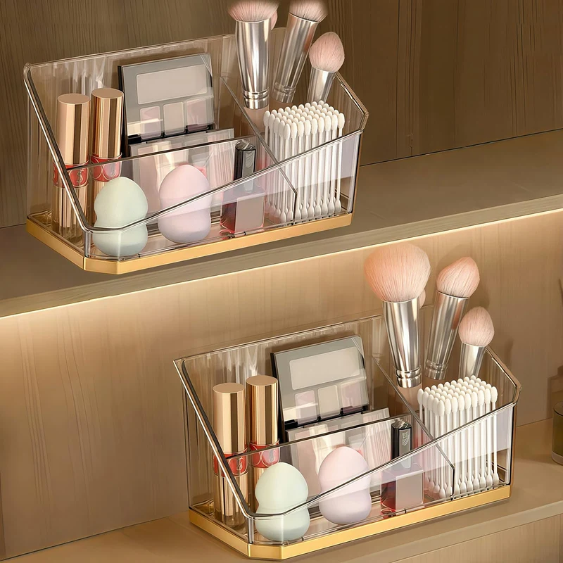 HARLIANGXY Spiegelschrank Organizer Innen, 2 Stücke Badezimmerschrank Aufbewahrung Box, Kunststoff M