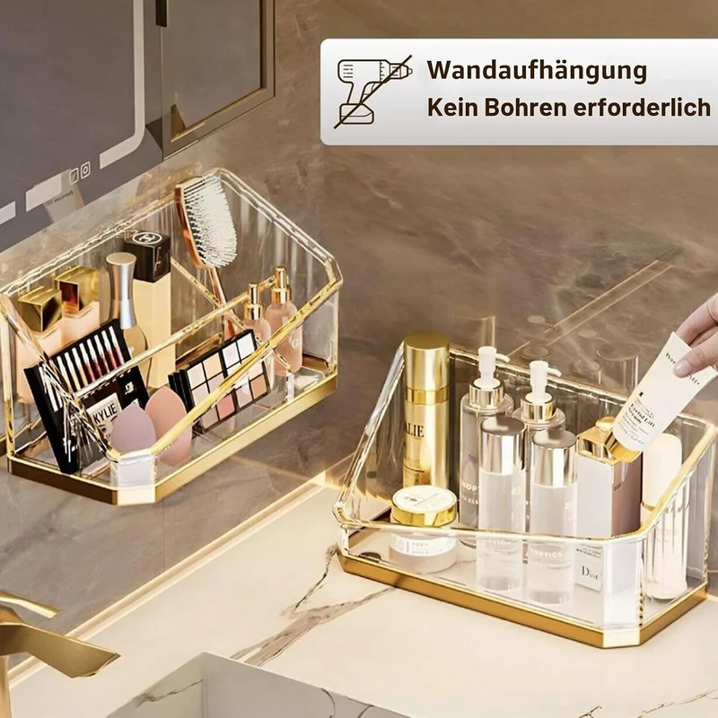 HARLIANGXY Spiegelschrank Organizer Innen, 2 Stücke Badezimmerschrank Aufbewahrung Box, Kunststoff M