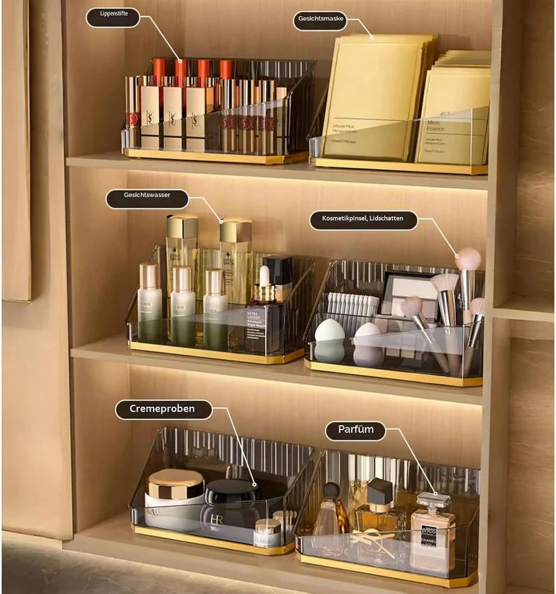 HARLIANGXY Spiegelschrank Organizer Innen, 2 Stücke Badezimmerschrank Aufbewahrung Box, Kunststoff M