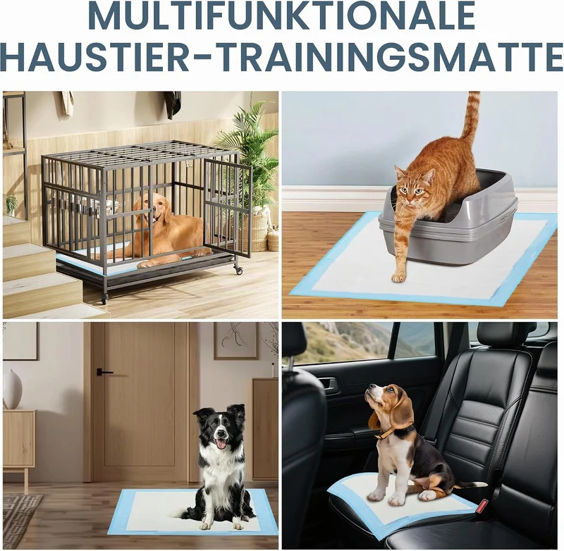 PIPI Matten für Hunde, 40 Stück Trainingspads, Wickelunterlagen Einweg 60X90cm, Einmalunterlagen, Au