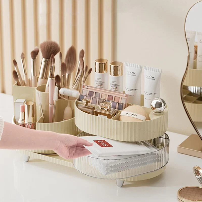 Kosmetik Make Up Organizer Schminke 360° Kosmetik Aufbewahrung Makeup Pinsel Organizer für Skincare