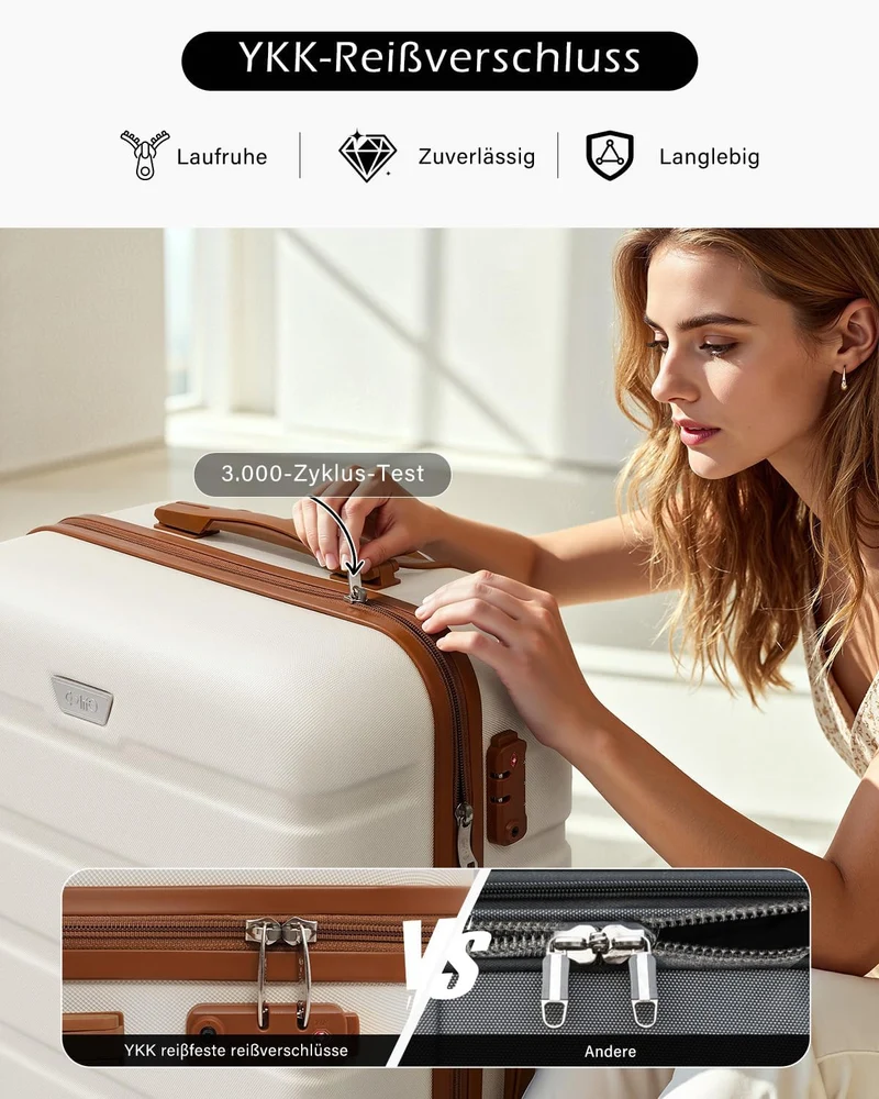 COOLIFE Mittelgrosser Koffer für Urlaubsreise, Kreuzfahrten und Studium im Ausland, 67cm L, PC+ABS,