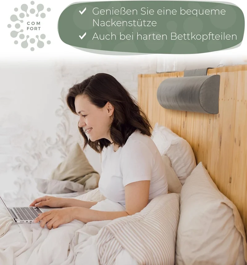 Nackenrolle für Sessel mit Gegengewicht (100% Memory Schaum), Nackenkissen Sofa Couch hängend, Nacke