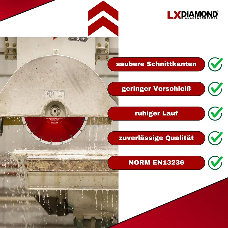 LXDIAMOND Diamant-Trennscheibe 250mm x 30,0mm - für Schneidetische, Brückensägen - Diamantscheibe zu