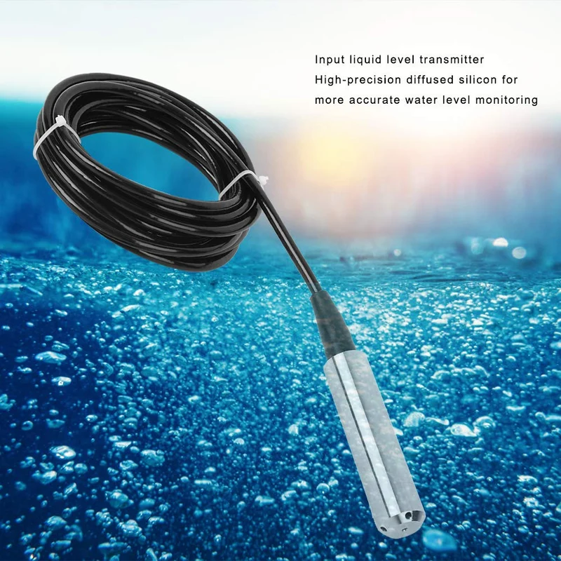 Füllstandssensor Wasser TL-136, DC 24V 4-20ma Wasserstandssensor Edelstahl Flüssigkeitsstandsensor I