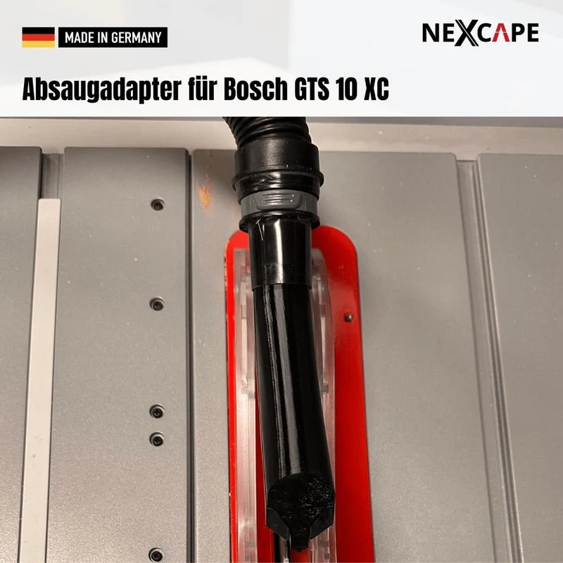 NEXCAPE Absaugadapter aus PETG, Passend für Bosch GTS 10 XC, 32mm Aussenanschluss, Werkstatt-Staubsa