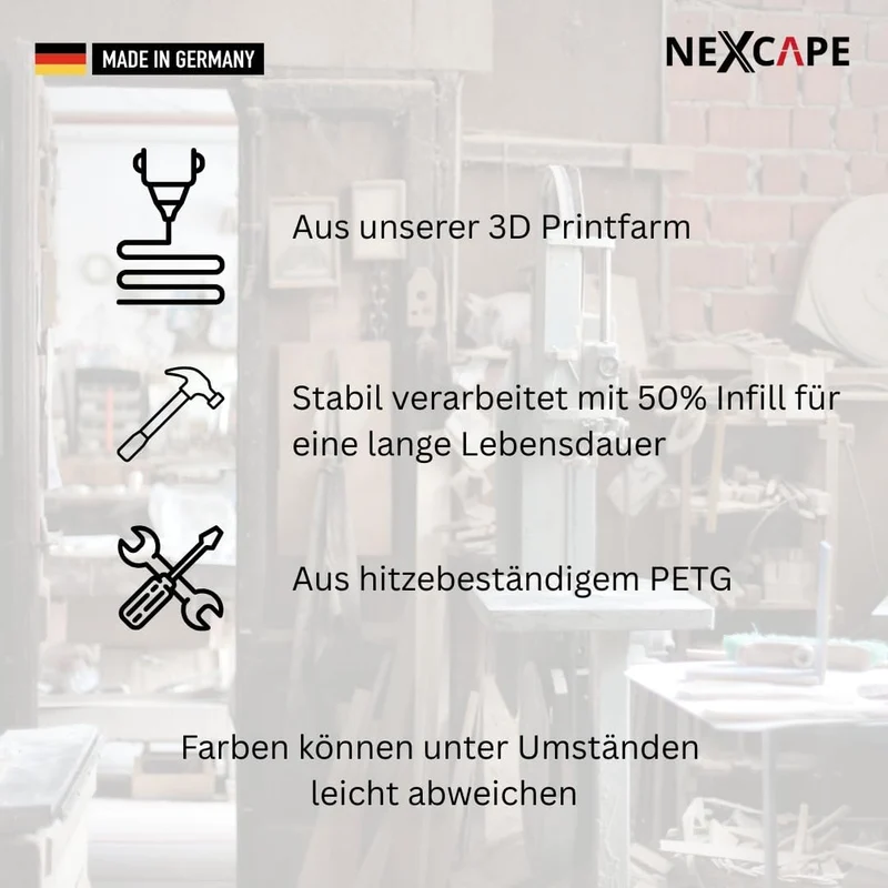 NEXCAPE Absaugadapter aus PETG, Passend für Bosch GTS 10 XC, 32mm Aussenanschluss, Werkstatt-Staubsa