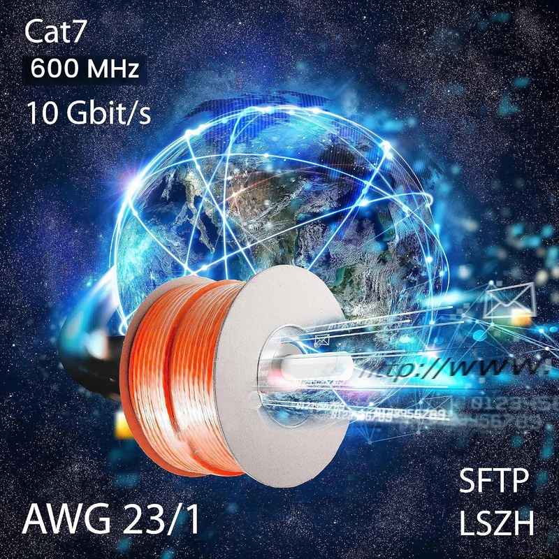 CAT 7 Verlegekabel Netzwerkkabel CAT.7 LAN Halogenfrei Installationskabel CAT7 Kabel Netzwerk Verkab