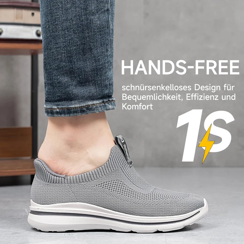 ODCKOI Unisex Slip on Sneaker, Schuhe ohne Schnürsenkel für Herren und Damen | Bequem zum Reinschlüp