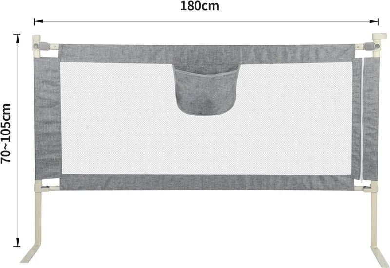 Bettgitter für Kinder, tragbar, für Babybett, Sicherheitsgitter für Kinderbett, Bettschiene gegen He