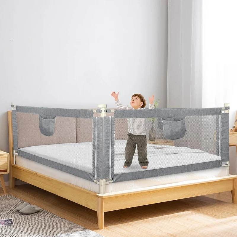 Bettgitter für Kinder, tragbar, für Babybett, Sicherheitsgitter für Kinderbett, Bettschiene gegen He